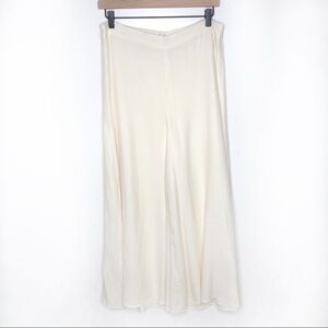 Awada Wide Leg High Waist Pants Cream L